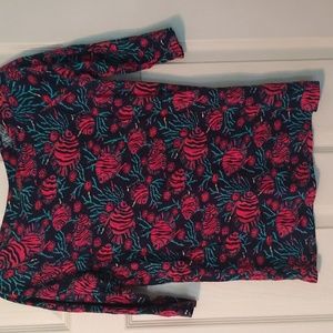 Lilly Pulitzer coral tropical fish top